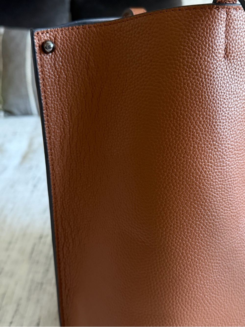 Rebecca Minkoff Brown Pebbled Leather Tote - Picture 9 of 11